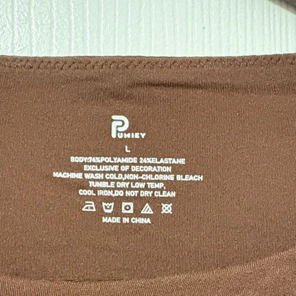 Chic Brown Long Sleeve Bodysuit - Picture 2 of 2